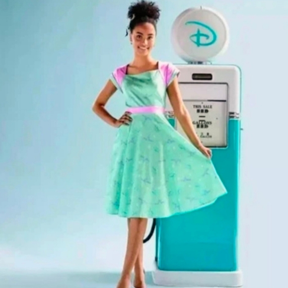 Disney Dresses & Skirts - Disney Aqua and Pink Midi Dress